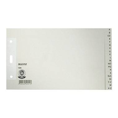 Leitz Register 12060085 A-Z DIN A5 24x14cm 20teilig Papier grau