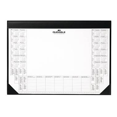 DURABLE Schreibunterlage 729101 59x42cm PVC mit Kalender schwarz