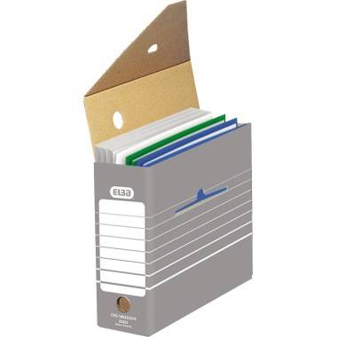 ELBA Archivschachtel tric 100333274 DIN A4 Wellpappe grau/weiß