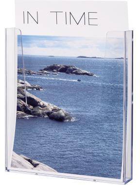 helit Wandprospekthalter H2350202 A4 1Fach PS transparent
