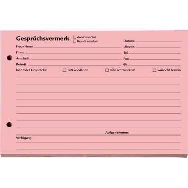 SoldanPlus Gesprächsvermerk 1201400 DIN A5 quer 100Blatt rot