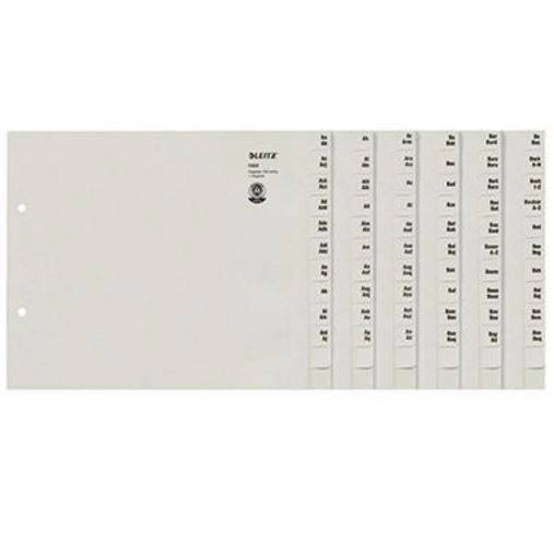 Leitz Registerserie 13520085 A-Z DIN A4 100Ordner Tauenpapier grau