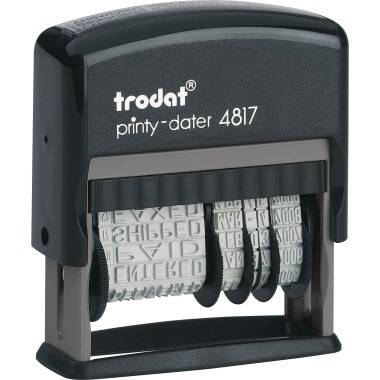 trodat Wortbandstempel Printy Dater 20448 46x4mm grau/schwarz