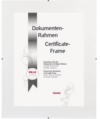 Hama Bilderrahmen Clip-Fix 00063020 21x29,7cm rahmenlos transparent