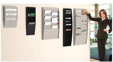 Paperflow Wand-Sortiertafel V 50F A4V2X25.01 DIN A4 schwarz