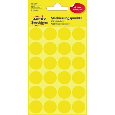 Avery Zweckform Markierungspunkt 3007 18mm gelb 96 St./Pack.