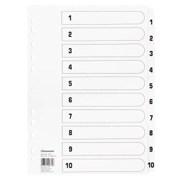 Soennecken Register Mylar 1605 1-10 weiß