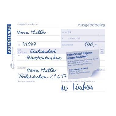 Avery Zweckform Ausgabebeleg 303 DIN A6 quer 50Blatt gelb