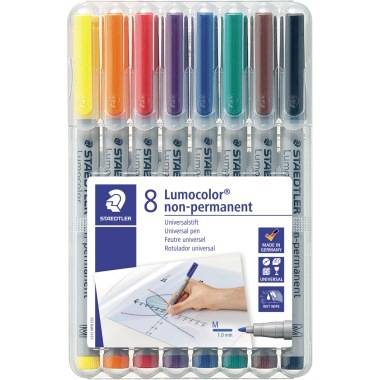 STAEDTLER Folienschreiber Lumocolor 315 WP8 1mm sortiert 8 St./Pack.