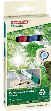 edding Permanentmarker 21 EcoLine 4-21-4 1,5-3 mm 4 St./Pack.
