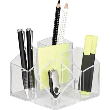 HAN Schreibtischköcher SCALA 17450-23 4Fächer transparent