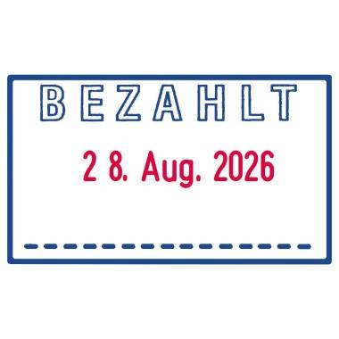 trodat Datumstempel Printy-Dater 64249 41x24mm BEZAHLT gr/sw