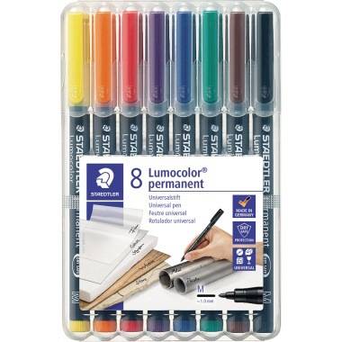 STAEDTLER Folienschreiber Lumocolor 317 WP8 1mm sortiert 8 St./Pack.