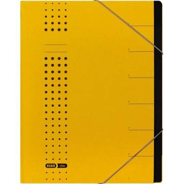 ELBA Ordnungsmappe chic 400002022 DIN A4 7Fächer Karton gelb