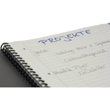 Soennecken Officebook 2350 DIN A4+ 90g 80Bl. 4fbg. Rand 3Register lin.