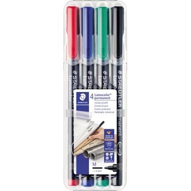 STAEDTLER Folienschreiber Lumocolor 317 WP4 1mm sortiert 4 St./Pack.