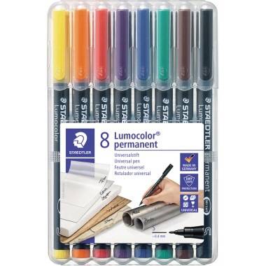 STAEDTLER Folienschreiber Lumocolor 313 WP8 0,4mm sortiert 8 St./Pack.