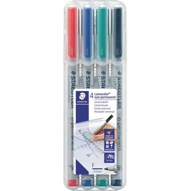 STAEDTLER Folienschreiber Lumocolor 316 WP4 0,6mm sortiert 4 St./Pack.