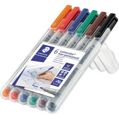 STAEDTLER Folienschreiber Lumocolor 315 WP6 1mm sortiert 6 St./Pack.