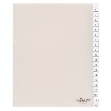 DURABLE Register 683319 245x297cm 20teilig Hartfolie tr