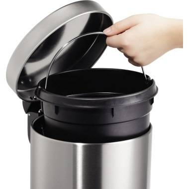 helit Tretabfalleimer the silent H2403400 5l Edelstahl
