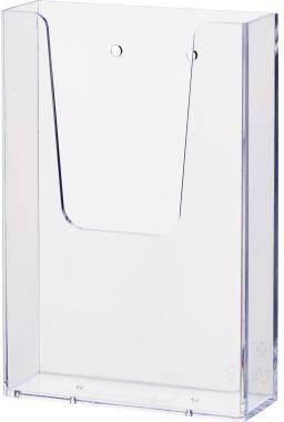 helit Wandprospekthalter H2350002 1/3 A4 1Fach PS transparent