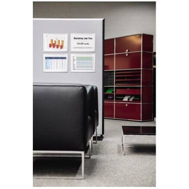 DURABLE Folienrahmen DURAFRAME 496801 A4 Klett magnetisch sw