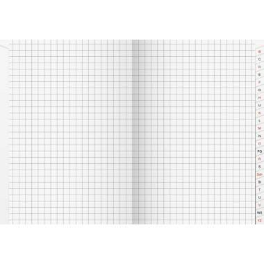 König & Ebhardt Kladde 8618132 DIN A6 kariert 96Blatt rot