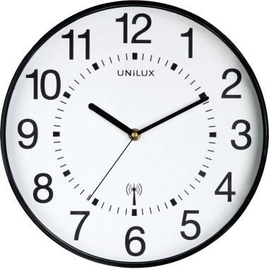 UNILUX Funkwanduhr Wave 400094561 30cm Kunststoff sw