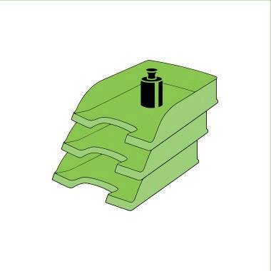 Leitz Briefablage Standard Plus 52270025 DIN A4 PS rot