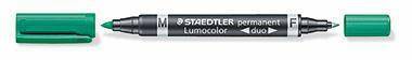 STAEDTLER Permanentmarker Lumocolor duo 348-5 0,6mm/1,5mm grün