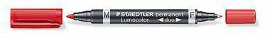 STAEDTLER Permanentmarker Lumocolor duo 348-2 0,6mm/1,5mm rot