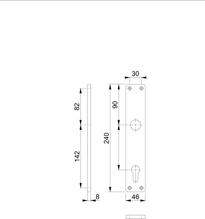 Langschildpaar 202H F1/naturf.F1 PZ 92mm HOPPE
