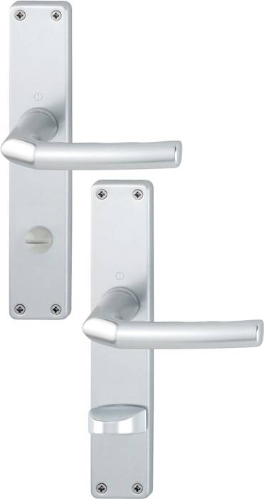 Langschildgarnitur Birm.1117/202SP Alu.F1 SK/OL 78mm DIN L/R HOPPE