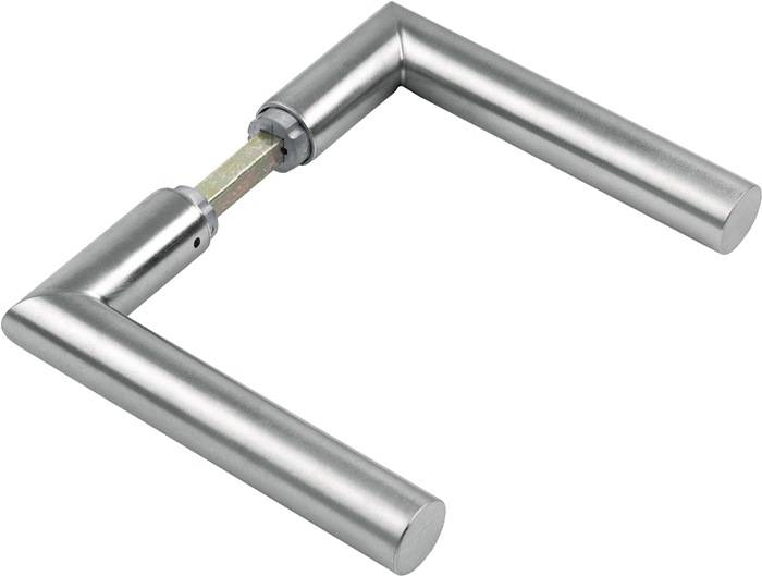 Türdrückerpaar Ams.1400 Alu.F1 o.Rosetten VK 8mm HOPPE