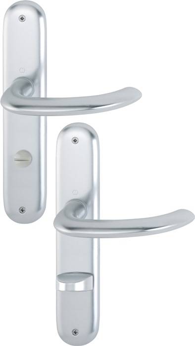 Langschildgarnitur Mar.1138/273P Alu.F1 SK/OL 78mm DIN L/R HOPPE