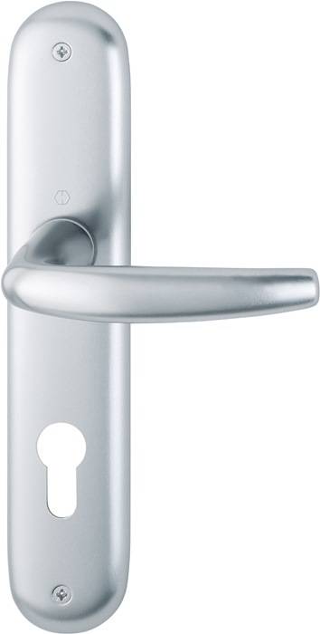 Langschildgarnitur Atlanta 1530/273P Alu.F1 PZ 72mm DIN L/R HOPPE