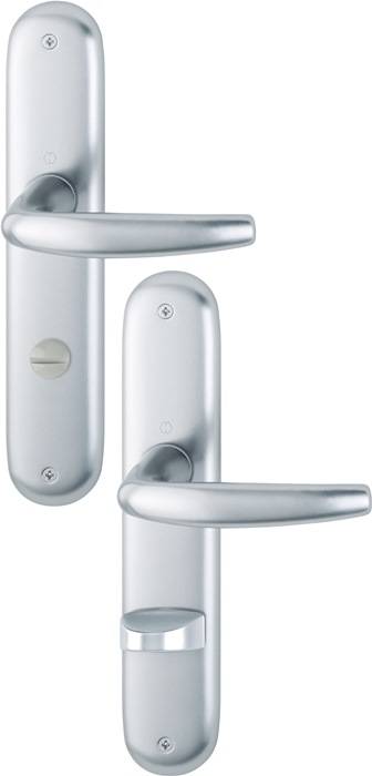 Langschildgarnitur Atlanta 1530/273P Alu.F1 SK/OL 78mm DIN L/R HOPPE