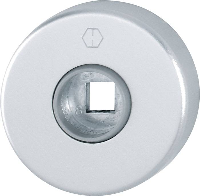 Drückerrosetten-Paar 42KV Alu.F1 Schildst.9mm rd.rd.HOPPE