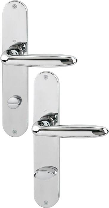 Langschildgarnitur Verona M151/302 MS F49-R SK/OL 78mm DIN L/R HOPPE