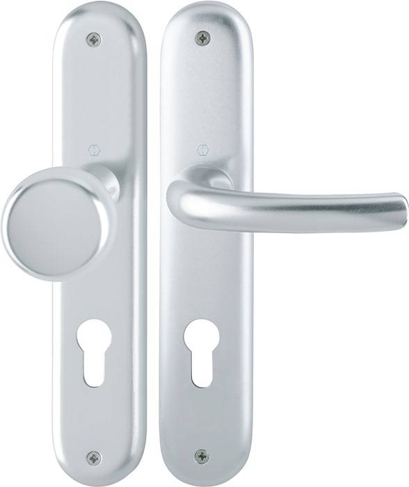 Langschildgarnitur Tôkyô 53/273P/1710 Alu.F1 PZ 72mm DIN L/R HOPPE