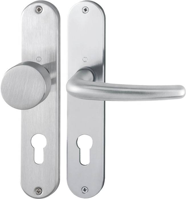 Langschildgarnitur Den.E58/302/1310Z VA F69 PZ 72mm DIN L/R HOPPE