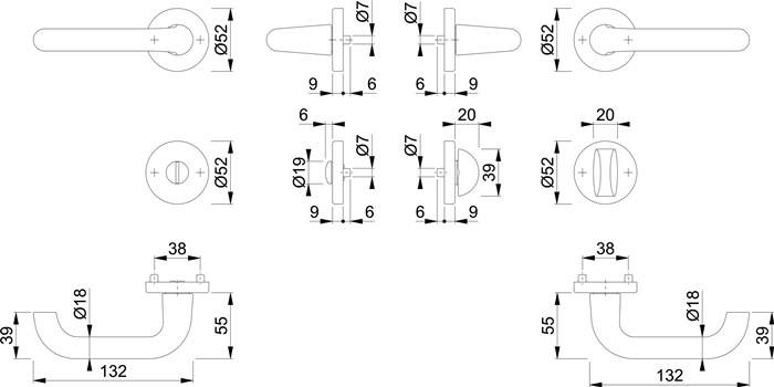Rosettengrt.Paris 138L/42KV/42KVS Alu.F1 rd.SK/OL DIN L/R D/D HOPPE