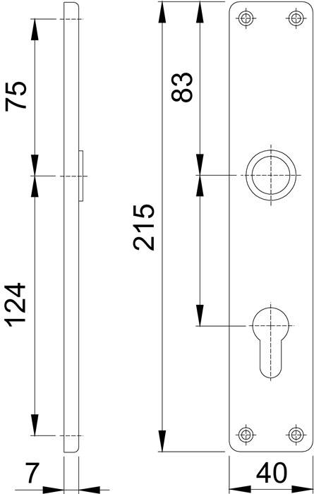 Langschildpaar 202SP F4/bronzef.F4 PZ 72mm HOPPE