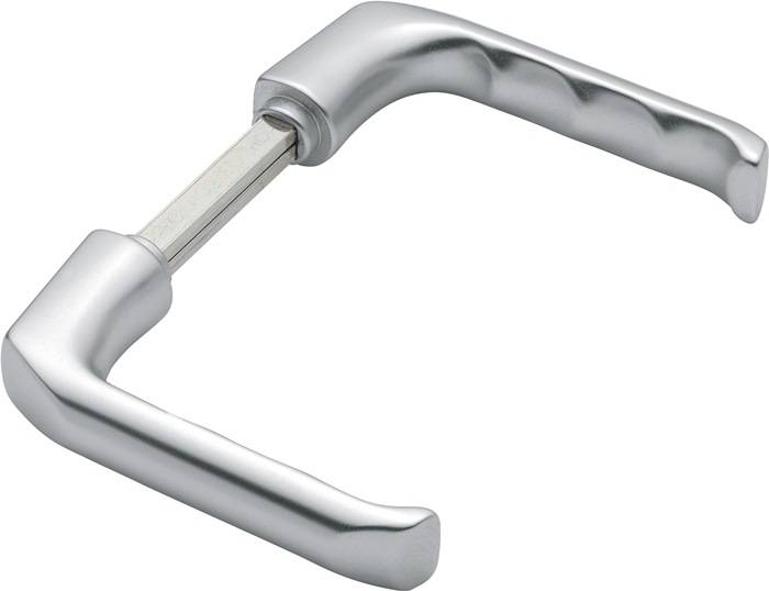 Türdrückerpaar London 113 H Alu.F1 o.Rosetten VK 10mm HOPPE