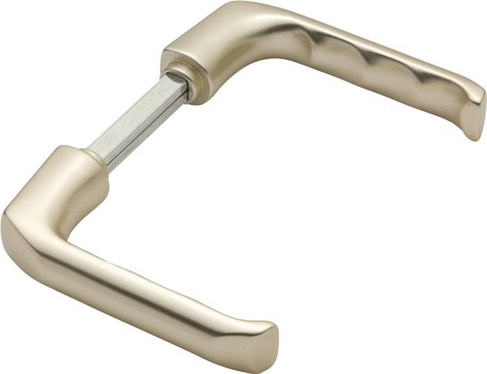 Türdrückerpaar London 113 H Alu.F2 o.Rosetten VK 10mm HOPPE