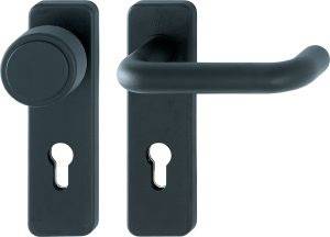 FS-Garnitur Paris FS-K58/202K/138 Ku.F9005M D/K TS 40-66mm PZ ktg.DIN L/R HOPPE