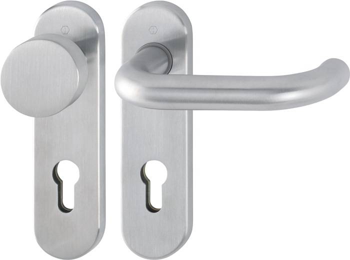 Kurzschildgarnitur Paris E58/353K/138Z VA F69 PZ rd Wechselgrt.HOPPE