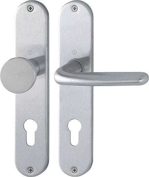 Langschildgarnitur Cardiff E48/302/1850Z VA F69 PZ 72mm DIN L/R HOPPE