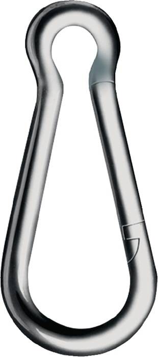 Karab.h.DIN 5299,Form C L.100mm Drahtstärke 10mm Trgf.350kg ZN 25 Stück